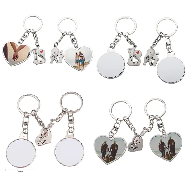 Valentine's Day Sublimation Key chain love Couple Magnet Keychain forever sublimation Keychains