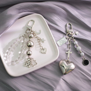 Portachiavi in Metallo <span class=keywords><strong>Argento</strong></span> di Alta Qualità alla Moda per Chiavi dell'Auto e Borse - Product Image 5