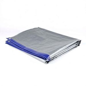 <span class=keywords><strong>Bâche</strong></span> de <span class=keywords><strong>remorque</strong></span> de voiture double bleu argenté PE recyclé clair bon marché - Product Image 6