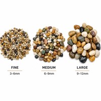 Galets naturels polis de couleurs mélangées, pierres de pluie, 500g, pour l'aménagement de l'aquarium, le substrat pour poissons, la décoration de l'aquarium, les pierres pour plantes en pot