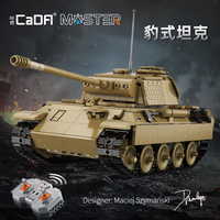 Juguetes Novedosos 2023, CADA C61073 Moc Panther Ww2, Tanque de Control Remoto para Niños, Rompecabezas MOC, Tanque de Control Remoto