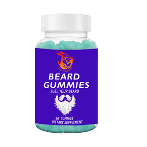 Complément alimentaire haut de gamme pour hommes, favorisant la croissance des cheveux et la santé de la barbe, gommes à mâcher pour la barbe avec vitamines et extraits d'herbes - Product Image 1
