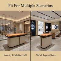 Vitrine à bijoux LED de luxe avec serrure, taille et couleur personnalisables, design écologique, étanche, construction robuste, pour la vente au détail