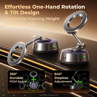 Soporte Magnético Portátil para Teléfono LISEN, Rotación de 360°, Soporte Compacto con Succión Eléctrica para iPhone 17