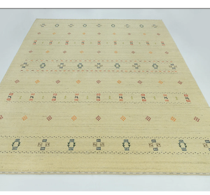 พรมขนสัตว์ทำมือสไตล์โบราณแบบอูชัก ลายชนเผ่าแบบเรียบง่าย โทนสีอบอุ่น ทนทานสูง เหมาะสำหรับการตกแต่งบ้านสไตล์โมเดิร์นที่อบอุ่น - Product Image 1