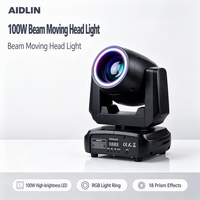Projecteur LED mobile 100W avec anneau lumineux LED DMX512 pour scène, discothèque, KTV et soirées - Vente en gros usine