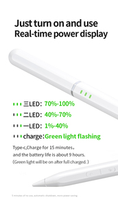 ปากกาสไตลัสแบบดิจิตอลสำหรับ iPad รุ่น 023A พร้อมฟังก์ชันแม่เหล็ก ปุ่มลบแบบซ่อน และพอร์ต USB-C  ใช้งานร่วมกับ iPad Pro/Air/Mini ได้ - Product Image 4