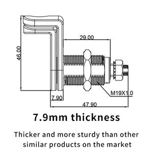JK538厚ロックカム19mm穴サイズキーレスカムロック南京錠バックル付きジムロッカー用 - Product Image 2