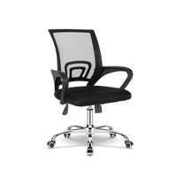 Chaise de bureau ergonomique pivotante en maille, réglable, pour la maison, les loisirs et les tâches informatiques