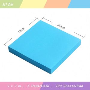Bloc de Notas Adhesivas Fluorescentes de 3x3 Pulgadas, Papel de Notas Desprendible para Estudiantes, Reutilizable N Veces - Product Image 4