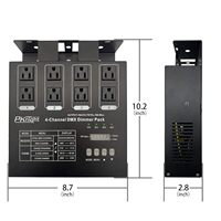 Pack de gradateurs DMX512 programmables à 4 canaux PKnight avec sortie maximale de 20A |   Accessoires d'éclairage