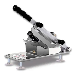 Commercial Kitchen Hand Operated Manual Stainless Steel Bacon Motton Frozen Meat Slicer Machine