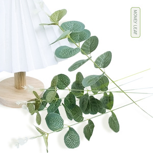 Simulación de hoja de dinero de eucalipto, pequeño disparo único, decoración del hogar para bodas, venta al por mayor, hoja de simulación de eucalipto - Product Image 2
