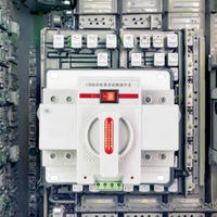 Saklar Transfer Otomatis Daya Ganda Saklar Pemilih Listrik 63A/100A Din Rail ATS 2P CE 4kA Daya Tanpa Gangguan