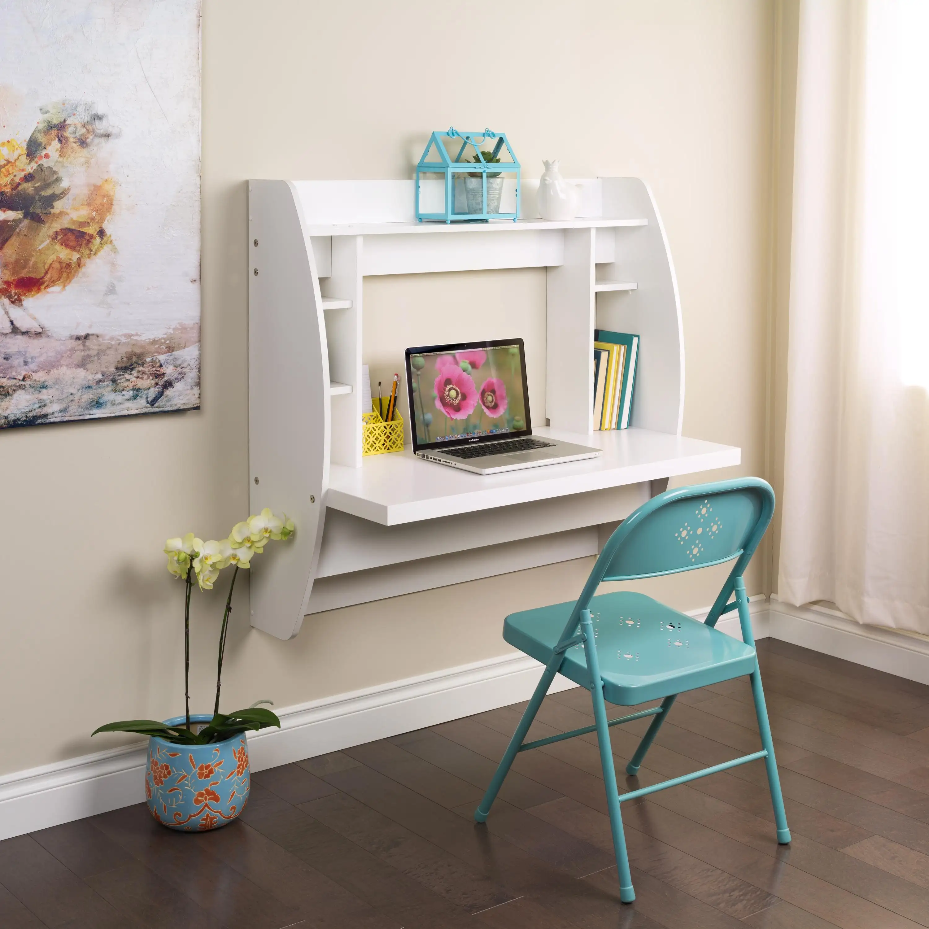 Bureau d'ordinateur mural avec coin en bois MDF, nouveau modèle moderne, à bas prix