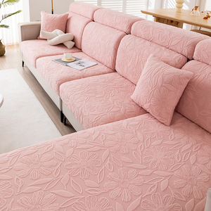 Housse <span class=keywords><strong>de</strong></span> canapé extensible en velours Jacquard Couverture complète Protecteur <span class=keywords><strong>de</strong></span> canapé universel toutes saisons résistant aux rayures pour chat - Product Image 3