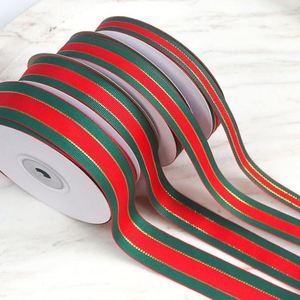 Magnifique ruban gros-grain en polyester durable, écologique, vert et rouge, pour accessoires de couture de vêtements DIY et décorations d'anniversaire - Product Image 2