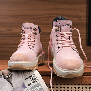 รองเท้าบูทข้อเท้าสไตล์อเมริกันสำหรับผู้ชาย ปี 2025 สไตล์เรโทรอังกฤษ สำหรับทำงานกลางแจ้ง กันน้ำ กันลื่น ทนทาน รองเท้าลำลอง - Product Image 1