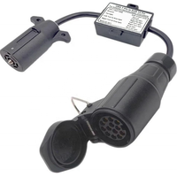 Adaptateur de remorque 7 à 13 broches, convertisseur de connecteur de remorque USA 7 broches vers prise EUR 13 broches, séparation du signal d'arrêt/feu stop