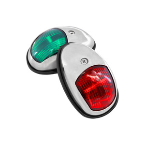 Feux de navigation ISURE rouge et vert, paire, acier inoxydable, 12-24V, accessoires marins pour bateaux - Product Image 2