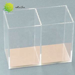 <span class=keywords><strong>Huisen</strong></span> Rose Gold clear Acrylic Makeup Brush Pen Holder Pencil Pot Organizer - Product Image 1