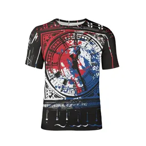 Summer England Clock In Prague On Old Town Square T Shirt For Men Factory Wholesale Personality Style Customized Men's T-shirts