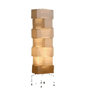 Lampe sur pied en <span class=keywords><strong>papier</strong></span> de riz japonais, décoration artisanale de style Wabi-sabi, pour salon, chambre ou salle de thé chinoise zen. - Product Image 5