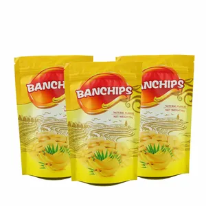 Sacos de alimentos para batatas fritas de banana, embalagem personalizada de fábrica ecológica, folha de plástico com vedação térmica