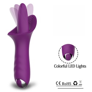 Vibrateur rose YAQU, lécheur et suceur, masseur sensuel, 5,91 pouces, rechargeable par USB, 10 vitesses, étanche, rose/violet, CE - Product Image 1