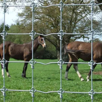 Clôture pour animaux de ferme en fil galvanisé à nœuds fixes, respectueuse de l'environnement, personnalisable pour bovins, cervidés et chevaux
