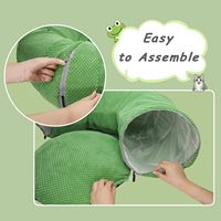 Lit tunnel pour chat Peekaboo pour chats d'intérieur, lit tunnel en forme de grenouille mignon, lit tunnel en forme de beignet avec tapis amovible, lit-caverne doux pour chat