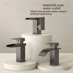 Grifo de cascada con luz LED Wayon, lavabo, lavabo bajo encimera, grifo de agua fría y caliente para el hogar - Product Image 6