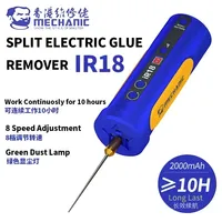 Détachant de colle OCA électrique MECHANIC IR18, 8 vitesses réglables, avec lampe LED, meuleuse multifonctionnelle, outils de rotation pour écran de téléphone