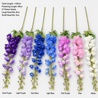 Premium Delphinium Kunstbloemen Realistische Lange Steel Tafeldecoraties Bruiloft Bloemstukken