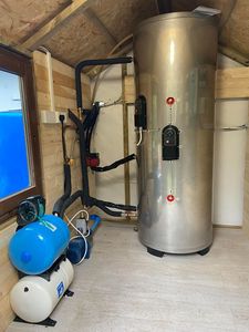 Duplex 2205 100L-300L Solarthermie Tanque calentador de agua <span class=keywords><strong>solar</strong></span> de alta presión Tubo evacuado Bomba de calor DHW para uso doméstico - Product Image 5