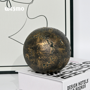 Lua Em Forma Natural Antique Gold Copper Cor Estátua Decoração Do Escritório para Resina Home Tabletop <span class=keywords><strong>Decor</strong></span> Decoração Do Banheiro Luxo - Product Image 5