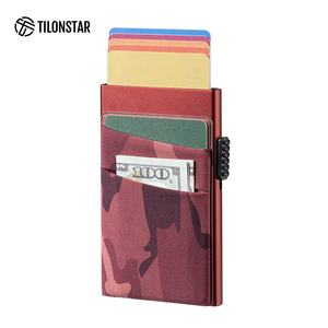 TVC319 portátil de bolsillo delgado para tarjetas coleccionables de pases de autobús, tarjetero de aluminio emergente para negocios - Product Image 1