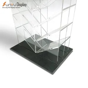Professional Custom High Quality Acrylic Floor Display Stand Plexiglass Transparent Window Display Stand