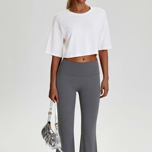 Maglietta Estiva YY in Modal e Cotone per Fitness, Casual, Larga, con Collo Tondo e Maniche a Tre Quarti, Top Corto per Yoga e Pilates da <span class=keywords><strong>Donna</strong></span> - Product Image 6