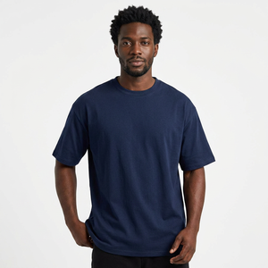 100% Cotton Men's Oversized T Shirt Custom Logo Printed Plain Crew Neck Casual Tee OEM Wholesale Manufacturer - Product Image 1