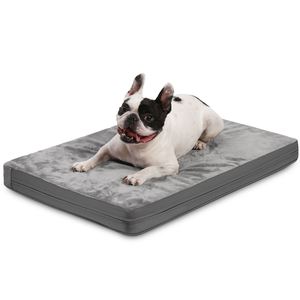 Tapis pour chien double face toutes saisons, luxe moderne, durable, en PVC, avec mousse à mémoire de forme, amovible, lavable, en flanelle unie - Product Image 3