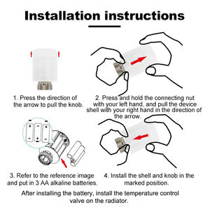 Vanne thermostatique intelligente Tuya Zigbee 3.0 TRV, thermostat de radiateur automatique, contrôleur de température, batterie, utilisation domestique, hôtelière, compatible <span class=keywords><strong>Alexa</strong></span> et Google - Product Image 6