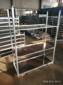 Cina più venduta in alluminio zincato a caldo con ruote in gomma in metallo per il trasporto di piante da fiore carrello - Product Image 5