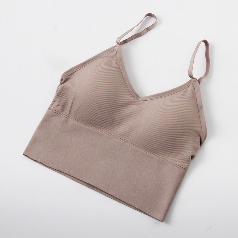 Leather pink [cross back strap chest pad]