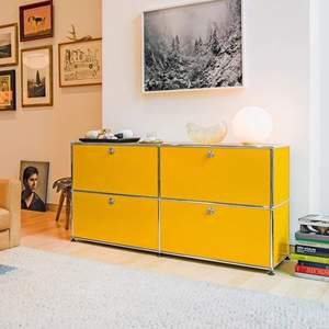 خزانة جانبية عصرية من الفولاذ المقاوم للصدأ قابلة للتركيب والإزالة، وحدة تخزين للتلفزيون في غرفة المعيشة - Product Image 3