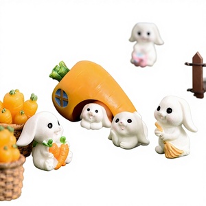 Nuovo Modello di Coniglietto Bianco Industrioso in Resina, Accessori Decorativi per Micro-Paesaggi e Giardinaggio Fai-da-Te, Ornamento Vivace e Carino - Product Image 1