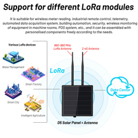 IOT Meshtastic Rak19003 Rak4631 Lora modul Radio Lora Node dengan Panel surya dan 868mhz antena 2.4g untuk luar ruangan jarak jauh