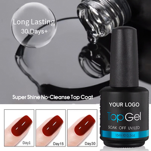 Vente en gros 15ml couche de finition longue durée décoller enlever la couche de base d'eau diamant super brillant couche de finition brillante fourniture d'ongles en gros - Product Image 2