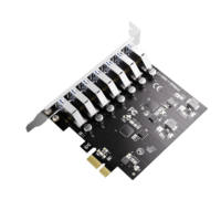 Original haute vitesse 7 ports PCI-E vers USB 3.2 Gen 1 carte complémentaire interne USB3 Hub Converter pour PC de bureau Stock disponible