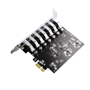 7 puertos <span class=keywords><strong>PCI</strong></span>-E de alta velocidad originales a USB 3,2 Gen 1 Tarjeta Adicional convertidor de concentrador <span class=keywords><strong>USB3</strong></span> interno para PC de escritorio disponible en stock - Product Image 3